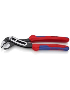 Alligator Tenaza de agarre con fundas multicomponentes negro atramentado 180 mm (cartulina autoservicio/blíster) KNIPEX 88 02 2