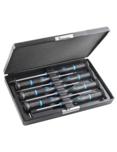 Juego de destornilladores de precisión WITTRON en estuche de plástico antichoque 2