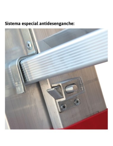 EN1400 | Escalera multiuso de 2 tramos con peldaños cómodos