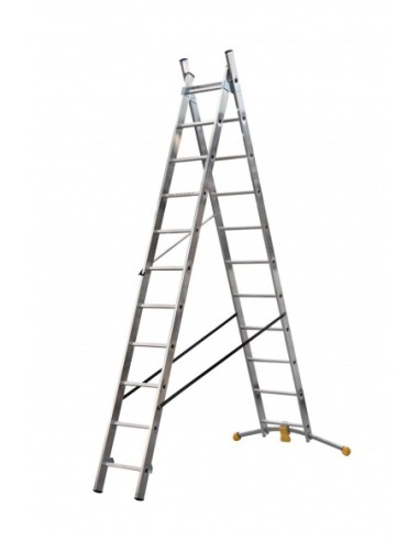 Escalera combinada de 2 tramos con estabilizador curvo HobbyLOT
