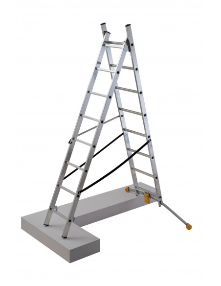 Escalera combinada de 2 tramos con estabilizador curvo HobbyLOT