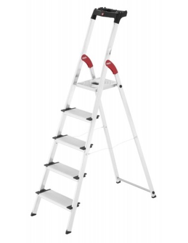 Escalera de tijera de aluminio con peldaño ancho XXL EasyClix GE