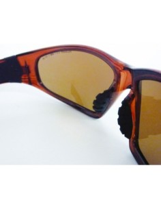 Gafas de seguridad polarizadas marrones con montura marrón EAGLE 2
