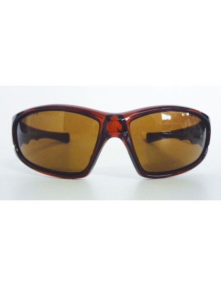 Gafas de seguridad polarizadas marrones con montura marrón EAGLE