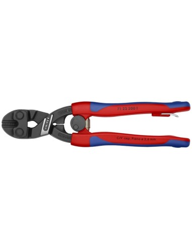 CoBolt Cortabulones compacto con fundas esbeltas en dos componentes, con anilla de fijación integrada para colocar un disposit