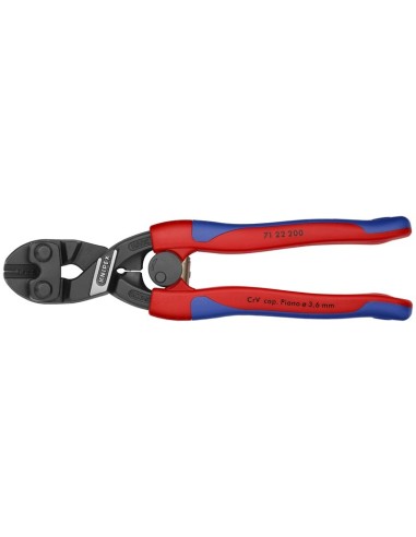 CoBolt Cortabulones compacto con fundas esbeltas en dos componentes negro atramentado 200 mm (cartulina autoservicio/blíster)