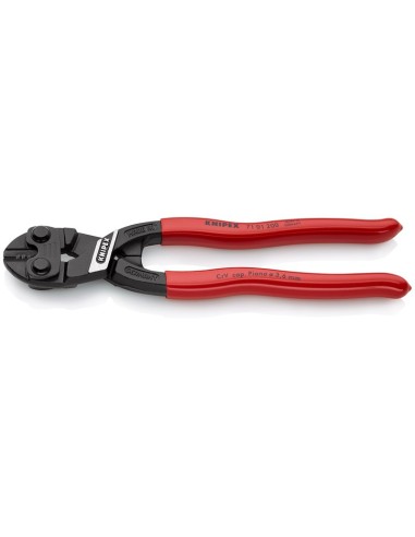 CoBolt Cortabulones compacto recubiertos de plástico negro atramentado 200 mm (cartulina autoservicio/blíster) KNIPEX 71 01 20