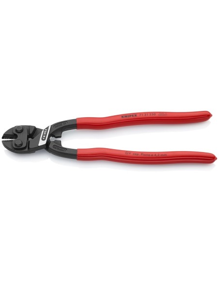 CoBolt XL Cortabulones compacto recubiertos de plástico negro atramentado 250 mm (cartulina autoservicio/blíster) KNIPEX 71 31