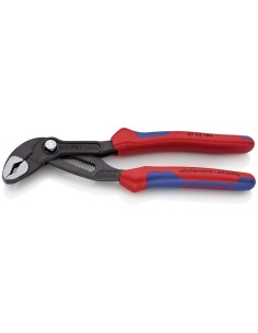 Cobra Tenaza para bombas de agua con fundas multicomponentes gris atramentado 180 mm (cartulina autoservicio/blíster) KNIPEX 8