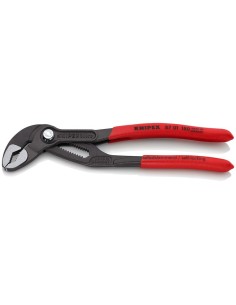 Cobra Tenaza para bombas de agua recubiertos de plástico antideslizante gris atramentado 180 mm KNIPEX 87 01 180
