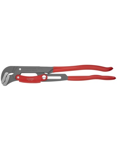 Llave para tubos en forma de S Con ajuste rápido recubiertos de plástico recubierto de pintura pulverizada, gris 560 mm KNIPEX