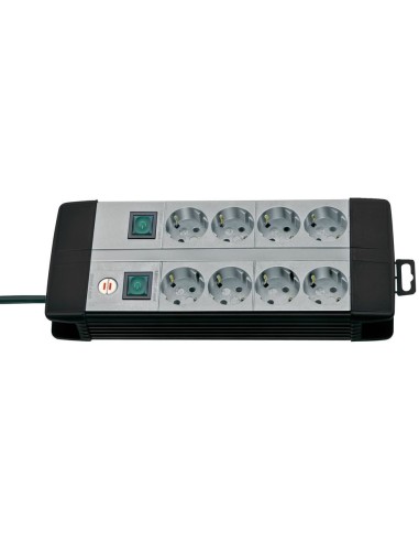 Base de tomas múltiples Premium-Line Technics con varios interruptores y disposición especial de los enchufes