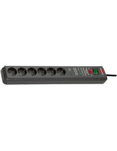 Base de tomas múltiples Secure-Tec con protección contra subidas de tensión y señal acústica
