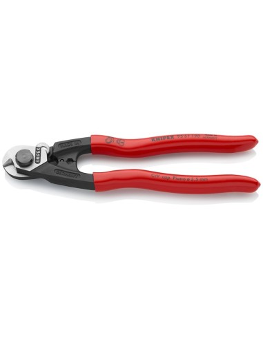 Cortacables para cable trenzado forjado recubiertos de plástico 190 mm KNIPEX 95 61 190