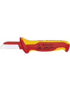 Cuchillo para cable mango aislante en dos componentes, según norma VDE 190 mm KNIPEX 98 54