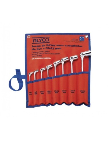 ALYCO 191675 Juego de doble llave de vaso articulada