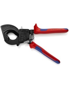 Cortacables (tipo carraca) con fundas multicomponentes negro, lacado 250 mm (cartulina autoservicio/blíster) KNIPEX 95 31 250 2
