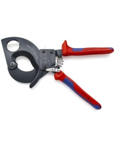 Cortacables (tipo carraca) con fundas multicomponentes negro, lacado 280 mm (cartulina autoservicio/blíster) KNIPEX 95 31 280 2