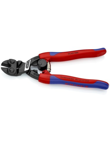 Cortante de fuerza para corte a ras para metal blando y plástico con fundas esbeltas en dos componentes negro atramentado 200 m