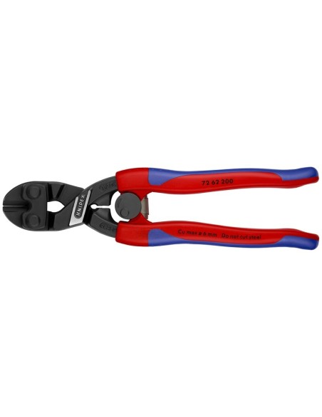 Cortante de fuerza para corte a ras para metal blando y plástico con fundas esbeltas en dos componentes negro atramentado 200 m