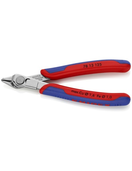 Electronic Super Knips con fundas multicomponentes 125 mm (cartulina autoservicio/blíster) KNIPEX 78 13 125 SB