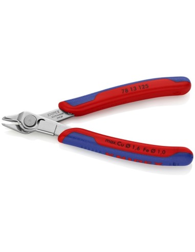 Electronic Super Knips con fundas multicomponentes 125 mm (cartulina autoservicio/blíster) KNIPEX 78 13 125 SB
