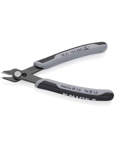 Electronic Super Knips ESD con fundas multicomponentes bruñido 125 mm KNIPEX 78 61 125 ESD