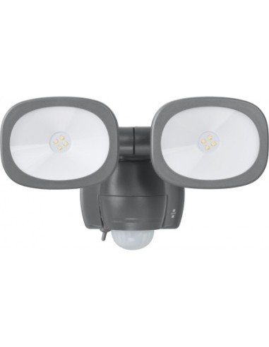 Foco LED de pared doble a batería LUFOS con detector de movimiento y protección IP44