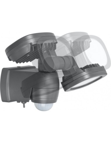 Foco LED de pared doble a batería LUFOS con detector de movimiento y protección IP44