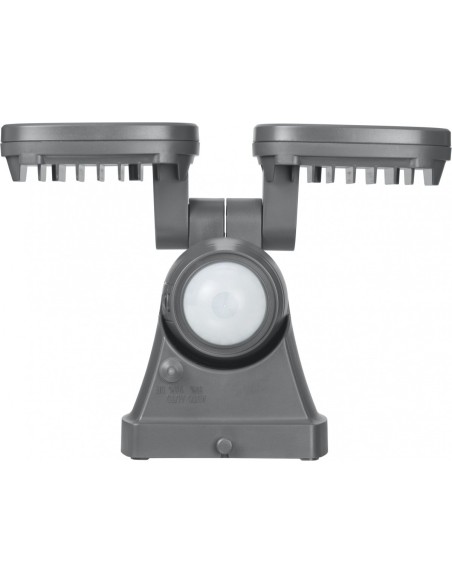 Foco LED de pared doble a batería LUFOS con detector de movimiento y protección IP44
