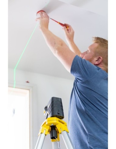 Nivel laser de cruz + 2 puntos – VERDE. 20 metros (50 metros con detector) ±3mm/m