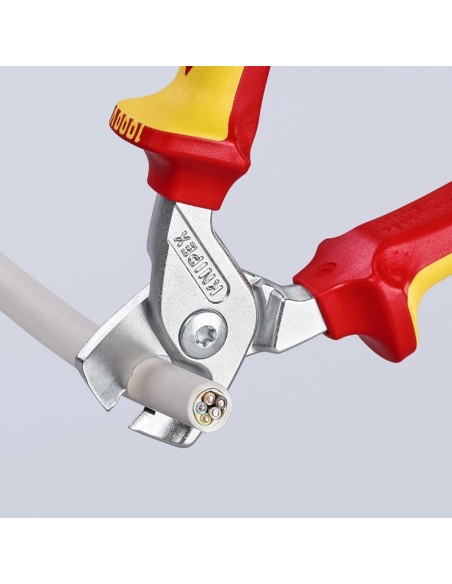 StepCut Tijeras cortacables aislados con fundas multicomponentes, según norma VDE cromado 160 mm KNIPEX 95 16 160 SB