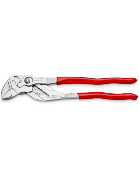 Tenaza llave alicate y llave en una sola herramienta recubiertos de plástico cromado 300 mm KNIPEX 86 03 300