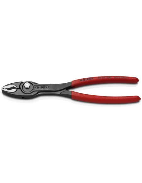 TwinGrip Alicate de agarre frontal ajustable recubiertos de plástico antideslizante negro atramentado 200 mm KNIPEX 82 01 200 S
