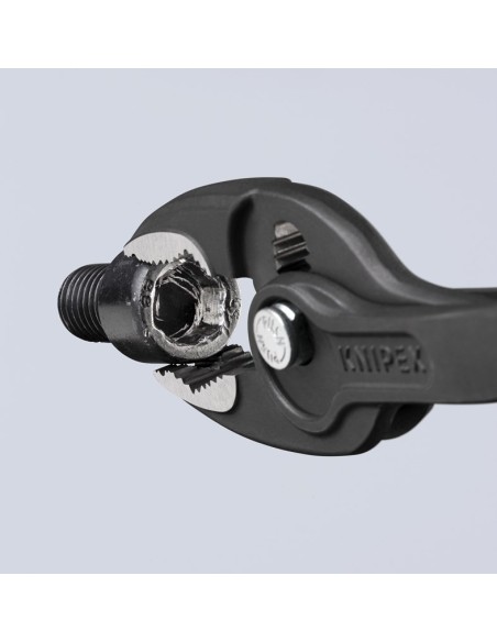 TwinGrip Alicate de agarre frontal ajustable recubiertos de plástico antideslizante negro atramentado 200 mm KNIPEX 82 01 200 S