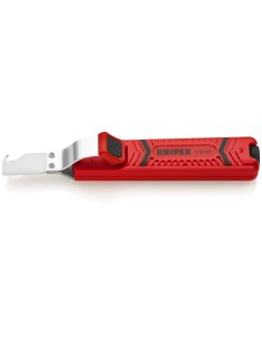 Pelamangueras con hoja de bisturí carcasa de plástico resistente a los golpes 165 mm KNIPEX 16 20 165 SB