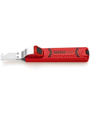 Pelamangueras con hoja de bisturí carcasa de plástico resistente a los golpes 165 mm KNIPEX 16 20 165 SB