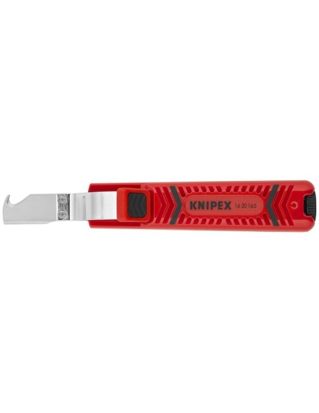 Pelamangueras con hoja de bisturí carcasa de plástico resistente a los golpes 165 mm KNIPEX 16 20 165 SB