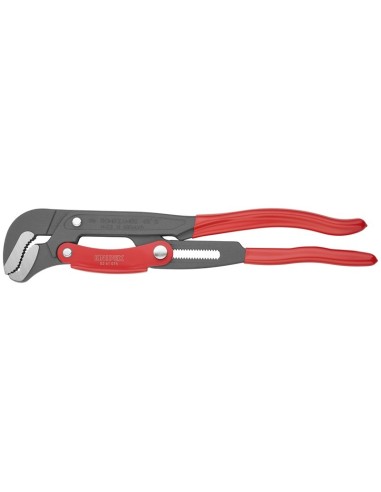 Llave para tubos en forma de S Con ajuste rápido recubiertos de plástico recubierto de pintura pulverizada, gris 420 mm KNIPEX
