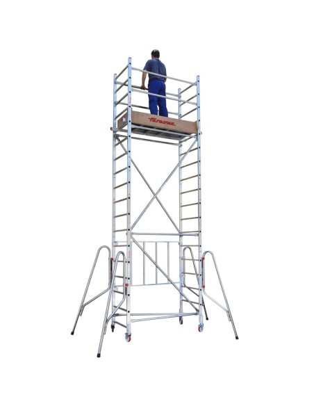 RAPIDO 160 | Andamio de aluminio con ruedas y plataforma de 160x80 cm.
