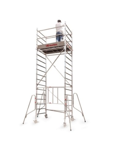 RAPIDO 180 | Andamio de aluminio con ruedas y plataforma de 180x105 cm.