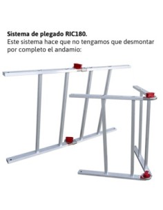 RAPIDO 180 | Andamio de aluminio con ruedas y plataforma de 180x105 cm. 2