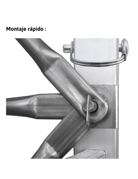 RAPIDO 180 | Andamio de aluminio con ruedas y plataforma de 180x105 cm.