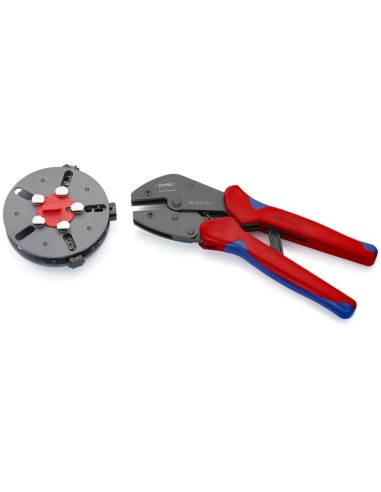 MultiCrimp Alicate crimp con porta-mordazas con fundas multicomponentes bruñido 250 mm KNIPEX 97 33 01