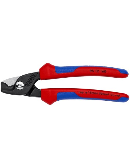 StepCut Tijeras cortacables con fundas multicomponentes bruñido 160 mm KNIPEX 95 12 160