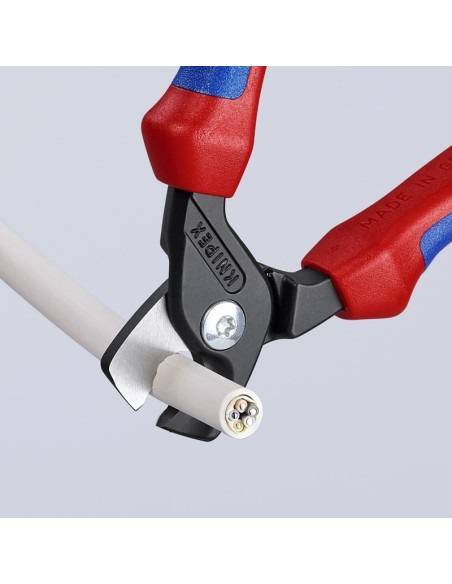 StepCut Tijeras cortacables con fundas multicomponentes bruñido 160 mm KNIPEX 95 12 160 SB