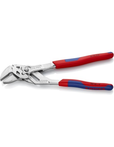 Tenaza llave alicate y llave en una sola herramienta con fundas multicomponentes cromado 250 mm KNIPEX 86 05 250
