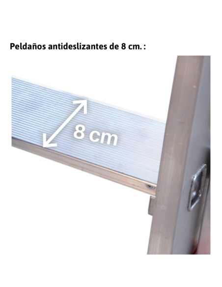 SAS | Escalera de apoyo con ganchos para entreplantas y altillos