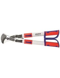 Tijeras cortacables (tipo carraca) con mangos telescópicos con fundas multicomponentes 570 mm KNIPEX 95 32 038