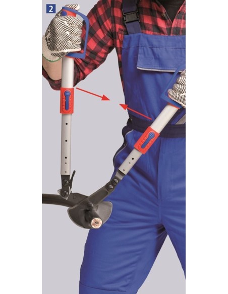 Tijeras cortacables (tipo carraca) con mangos telescópicos con fundas multicomponentes 570 mm KNIPEX 95 32 038